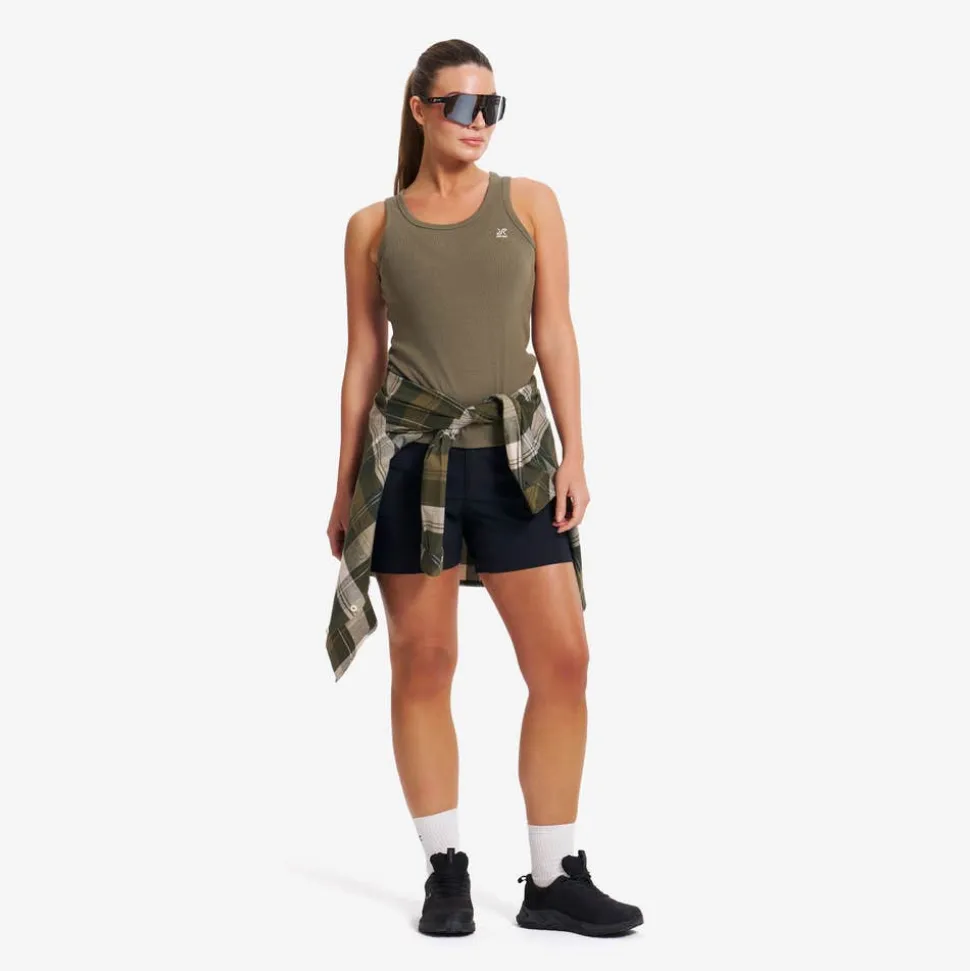 Birch Ribbed Tank Top Dame