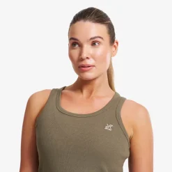 Birch Ribbed Tank Top Dame