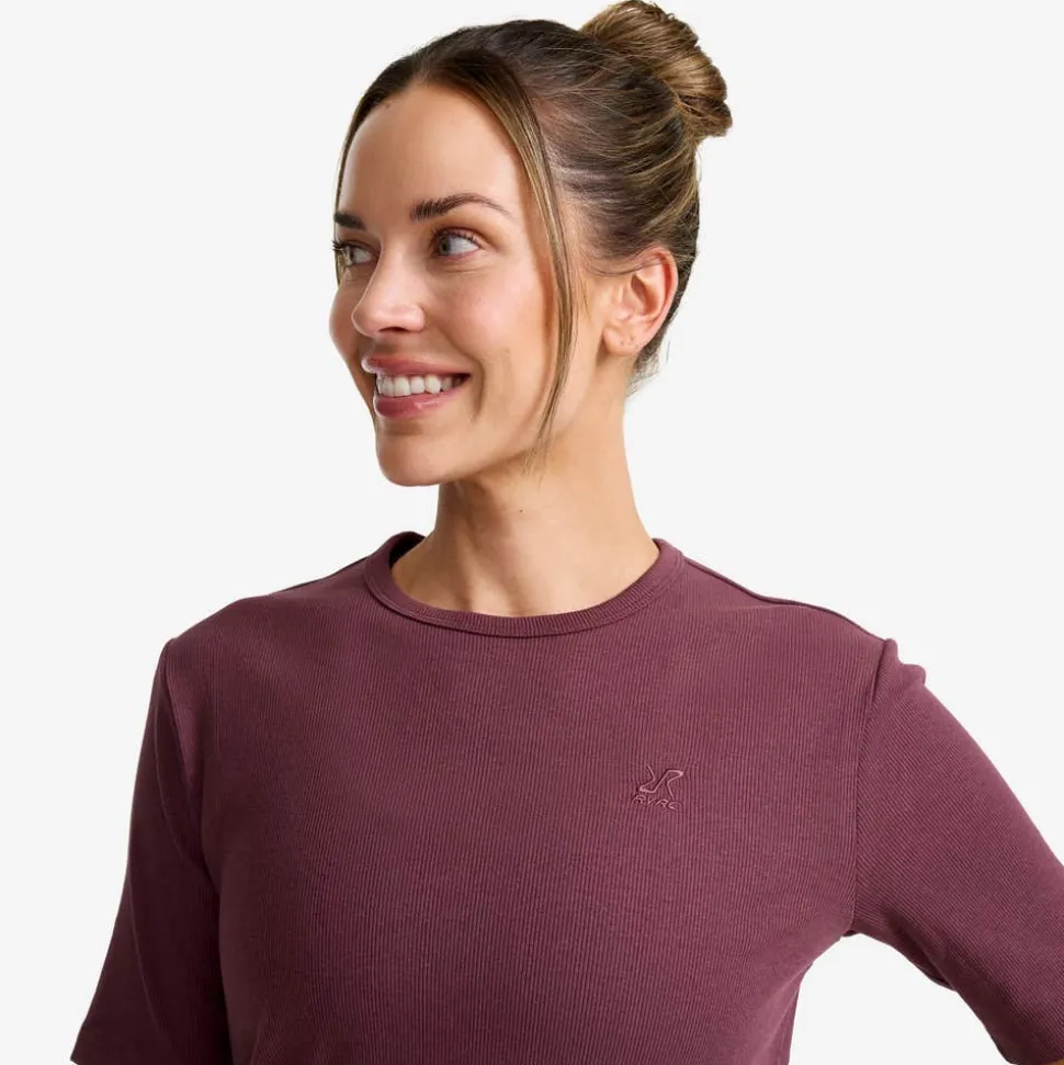 Birch Ribbed T-shirt Dame