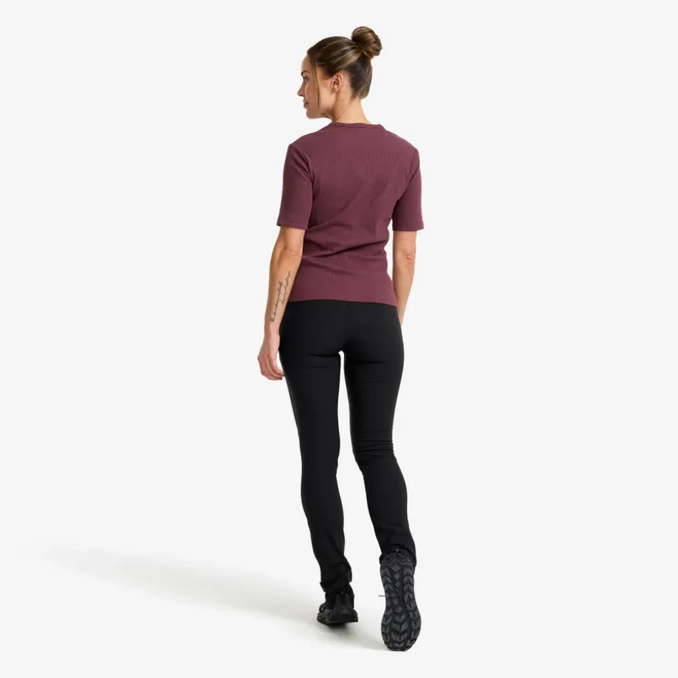 Birch Ribbed T-shirt Dame