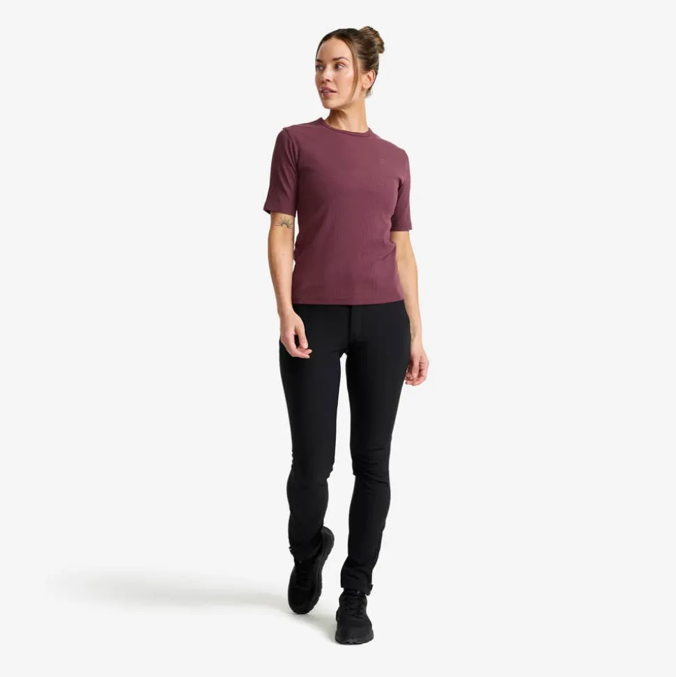 Birch Ribbed T-shirt Dame