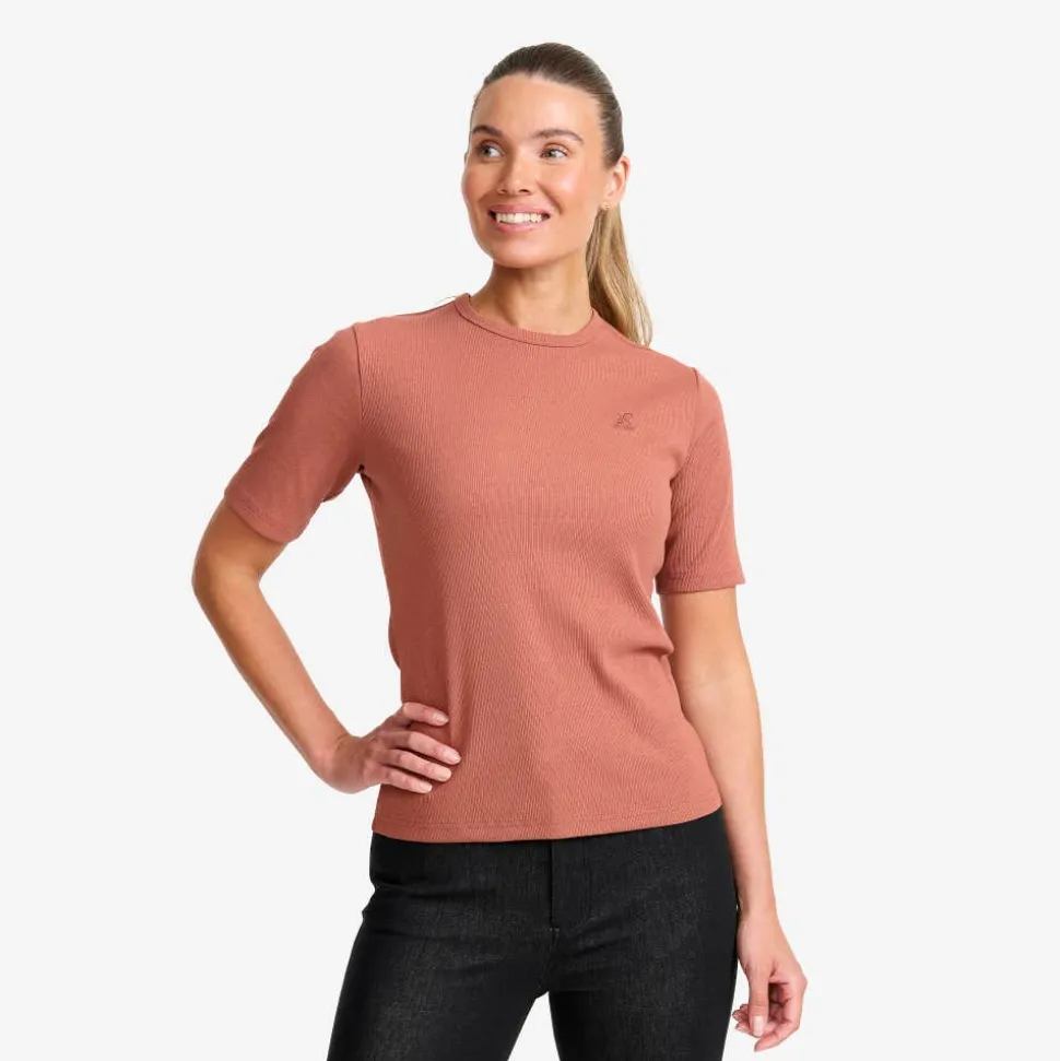 Birch Ribbed T-shirt Dame