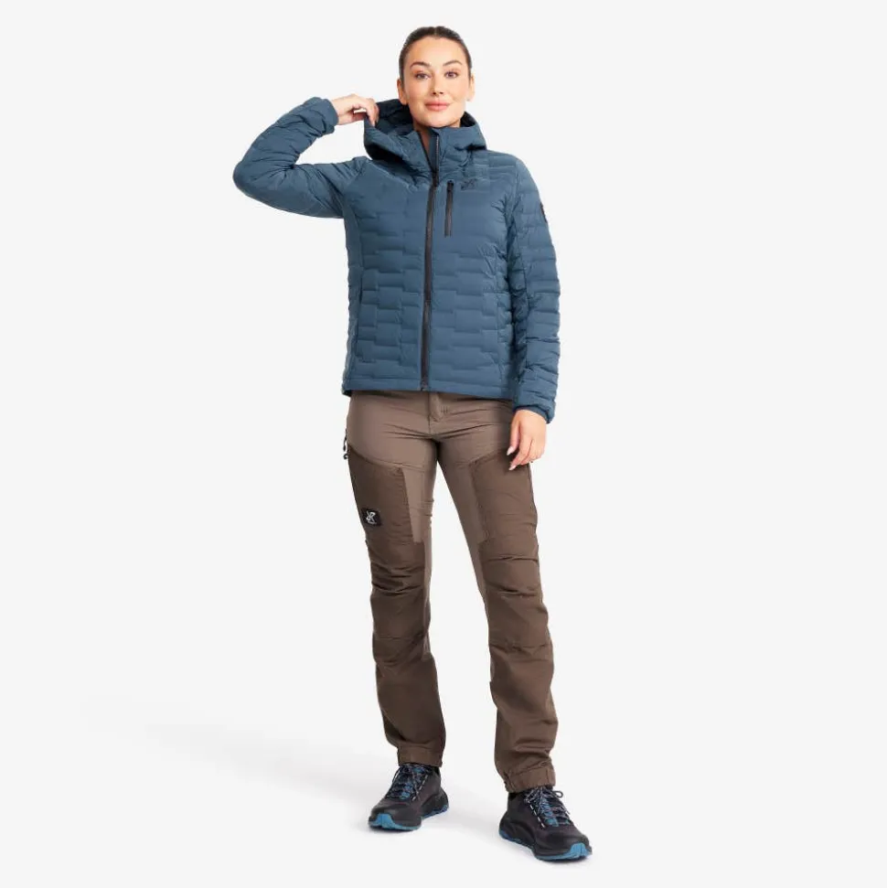 Flex Stretch Hooded Down Jacket Dame