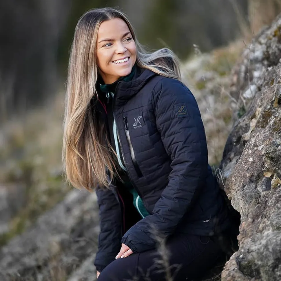 Flex Stretch Hooded Down Jacket Dame