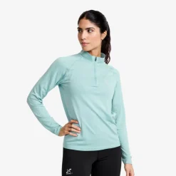 Focus Half-zip Seamless Top Dame