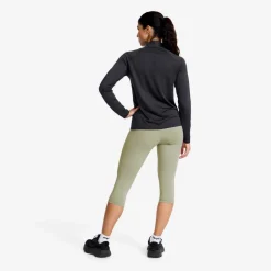 Focus Half-zip Seamless Top Dame