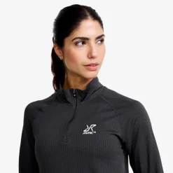Focus Half-zip Seamless Top Dame