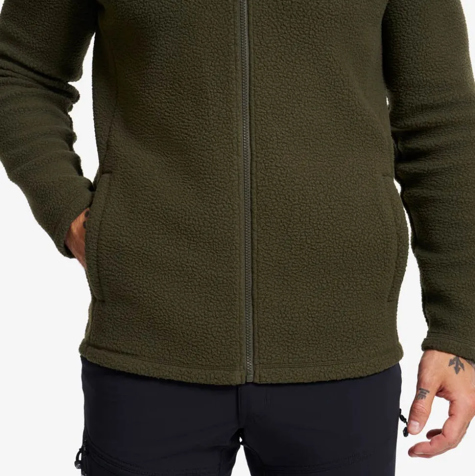 Moss Pile Fleece Jacket Herre