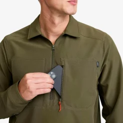 Ridge Half-zip Stretch Shirt Herre