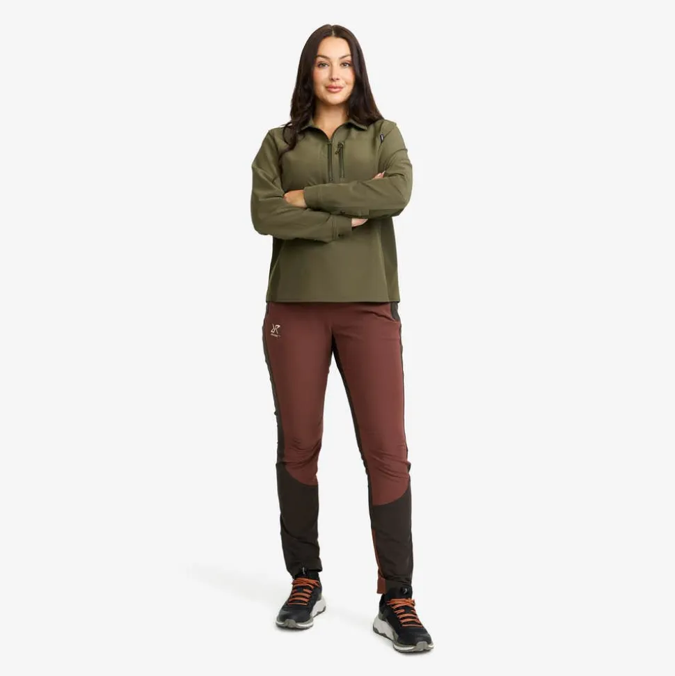 Ridge Half-zip Stretch Shirt Dame