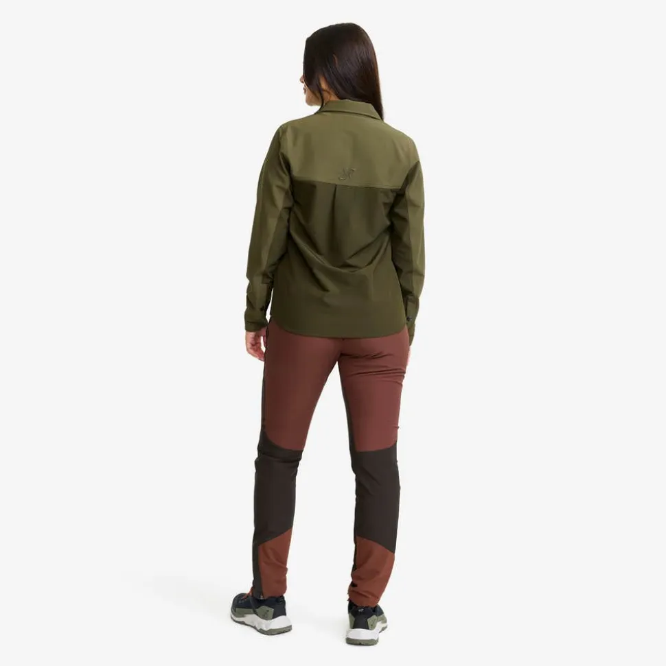 Ridge Half-zip Stretch Shirt Dame